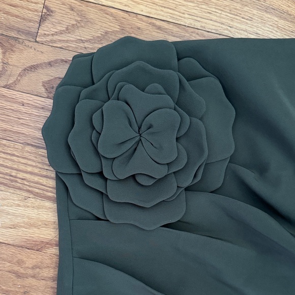 Revolve Zora Olive Green Skort with Floral Accent - Picture 6 of 6